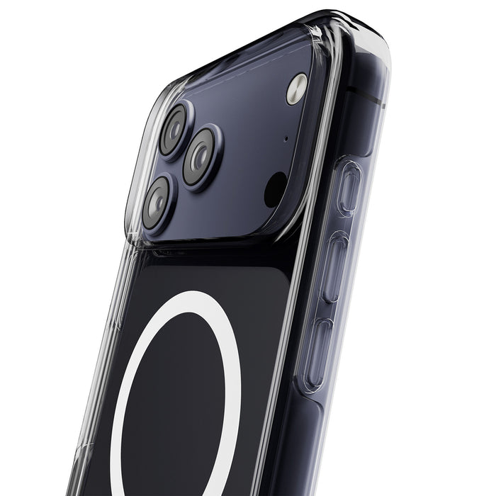 Puro Impact Clear D3O TPU+PC Case Compatible with MagSafe for iPhone 17 Pro - Transparent