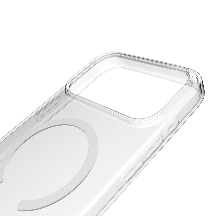 Puro Lite Mag TPU+PC Case Compatible with MagSafe for iPhone 17 Pro Max - Transparent with White Ring
