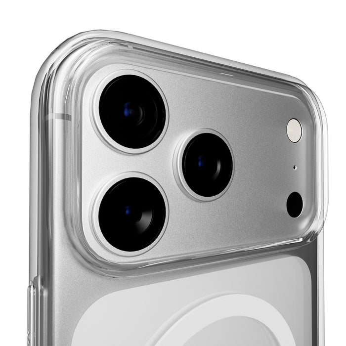 Puro Lite Mag TPU+PC Case Compatible with MagSafe for iPhone 17 Pro - Transparent with White Ring