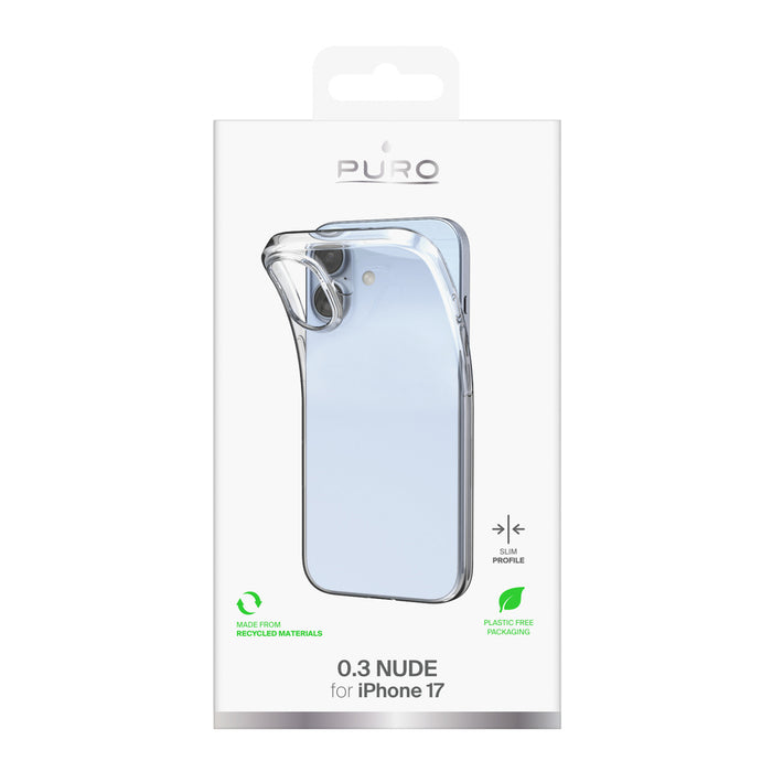 Puro 0.3 Nude Ultra-Slim TPU Case for iPhone 17 - Transparent