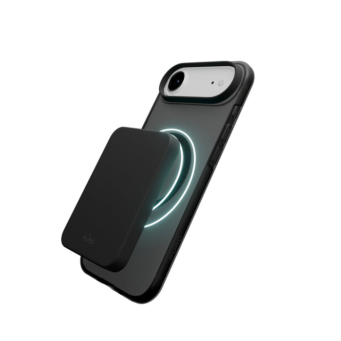 Puro Daylight Magsafe Compatible Silicone Case for iPhone 17 Air - Translucent Black