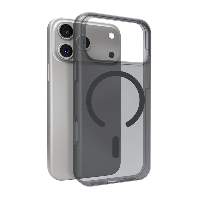 Puro Daylight Magsafe Compatible Silicone Case for iPhone 17 Pro - Translucent Black