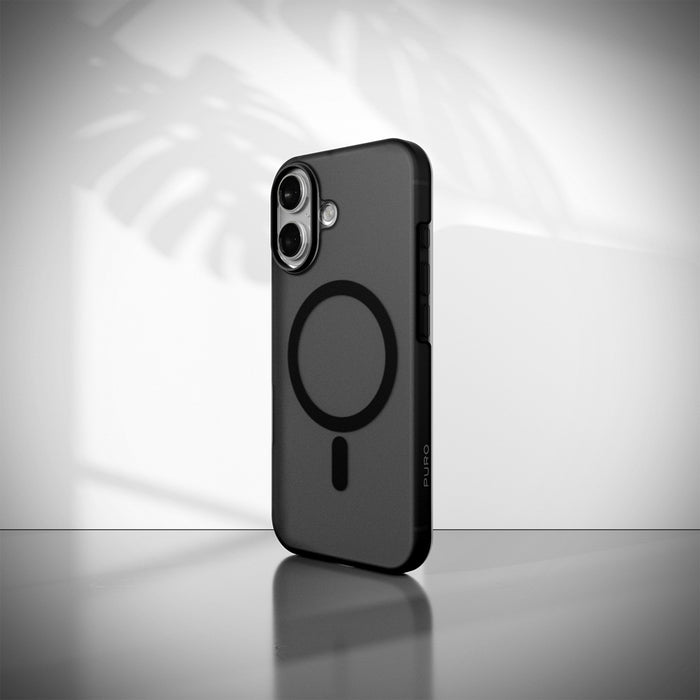 Puro Daylight Magsafe Compatible Silicone Case for iPhone 17 - Translucent Black