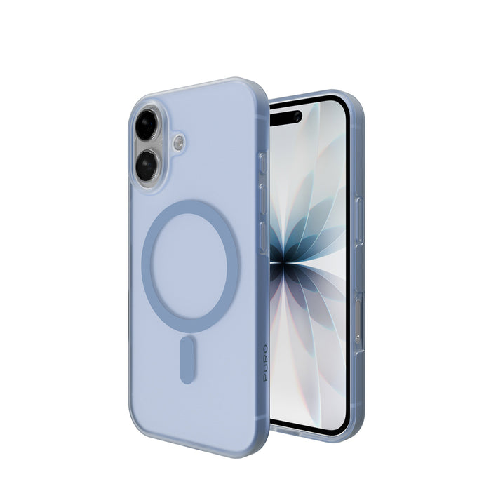 Puro Daylight Magsafe Compatible Silicone Case for iPhone 17 - Translucent Blue