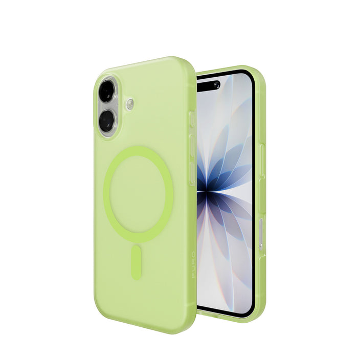 Puro Daylight Magsafe Compatible Silicone Case for iPhone 17 - Translucent Green