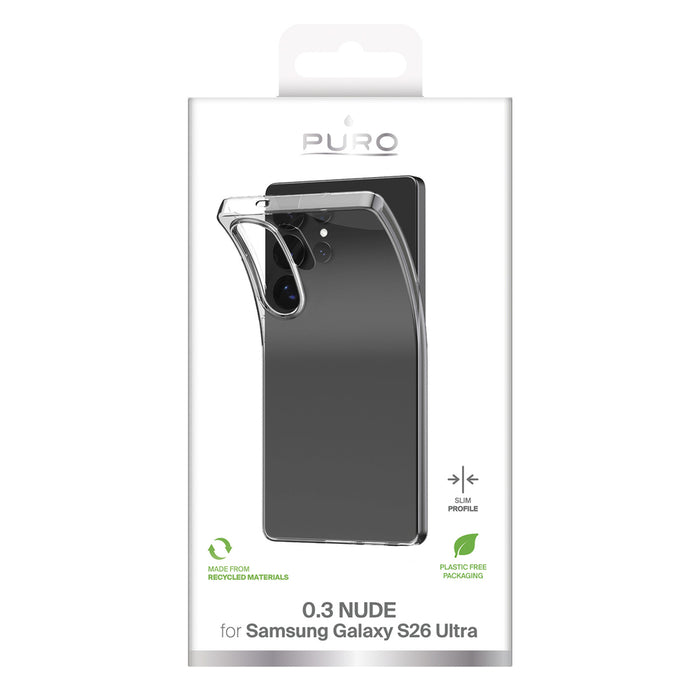 Puro Ultra-Slim 0.3 NUDE Protective Case for Samsung Galaxy S26 Ultra - Transparent