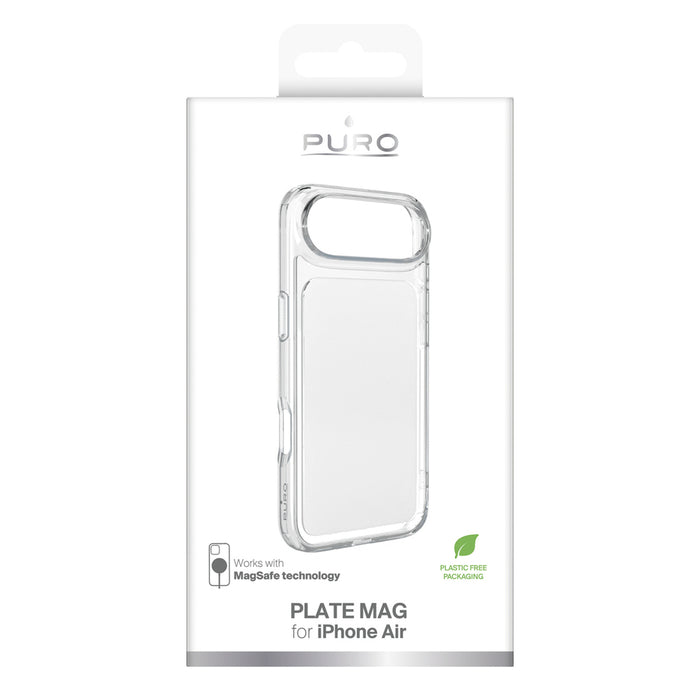 Puro Plate Mag Case for iPhone 17 Air Compatible with MagSafe - White