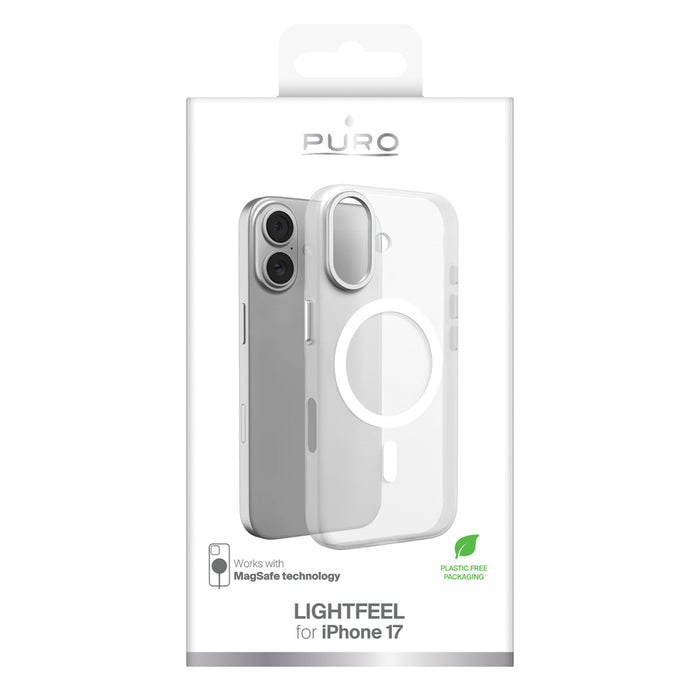 Puro Lightfeel iPhone 17 Case Compatible with MagSafe - Clear and White