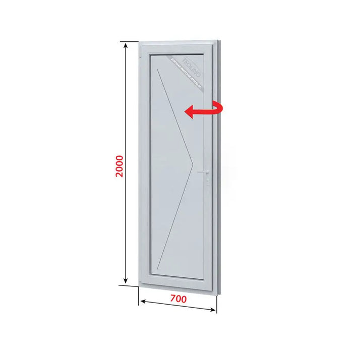 PVC BATHROOM DOOR WITH THERMAL PANEL PROFILINK 70X200 CM. LEFT - Врати<<<Врати и обков<<<Строителни