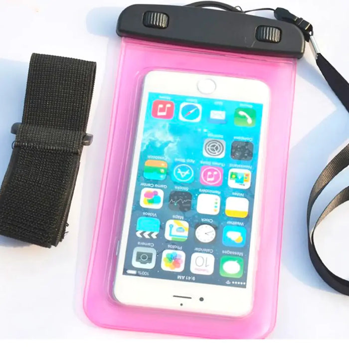 PVC waterproof armband phone case - orange - Sport products<<<HurtelXML