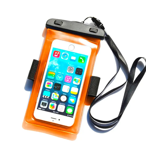 PVC waterproof armband phone case - orange - Sport products<<<HurtelXML