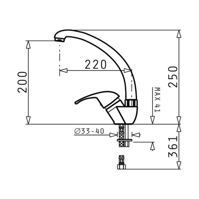 PYRAMIS SERENO KITCHEN MIXER