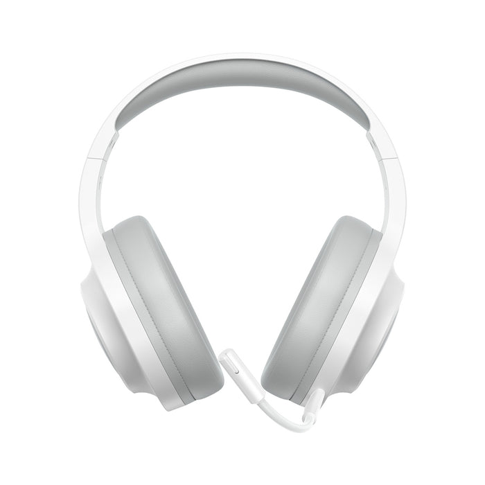 QCY Heroad V200 Tri-Mode Gaming Headphones with 7.1 Sound, 240h Battery, and Detachable Microphone - White