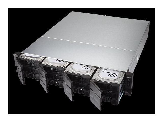QNAP 12+6 Bay 2U NAS Intel Xeon D-1622 4cores/8threads 3.2GHz processor 32GB ECC DDR4 6x2.5inch 12x3.5inch SATA