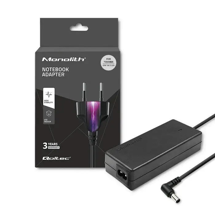 Qoltec 50073.65W power adapter/inverter Indoor Black - Power supplies for laptopsZDL-NOT<<<Power supplies for computers