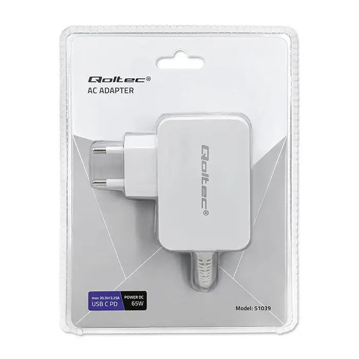 Qoltec 51039 power adapter/inverter Indoor 65 W White - Power supplies and CCTVZCC-ZAS<<<Power supplyZCC<<<ActionPL