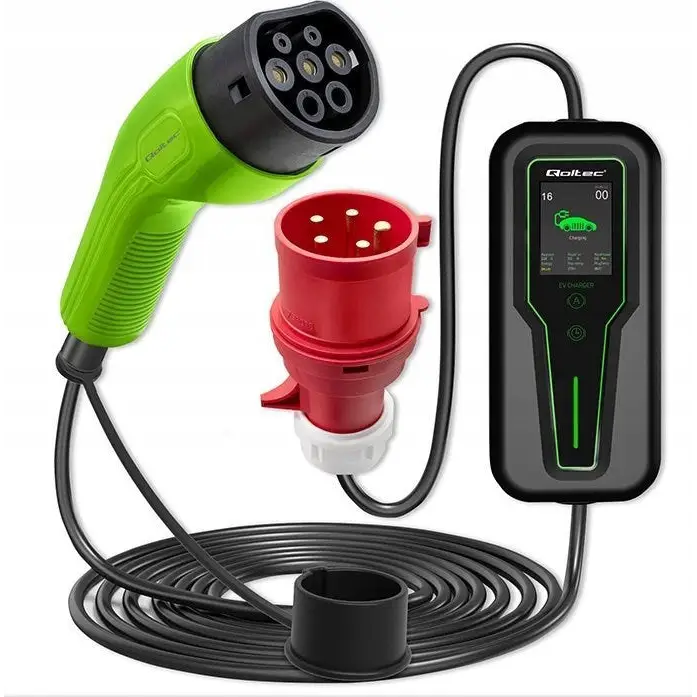 Qoltec Mobile charger for EV cars 2-in-1 Type 2 3.5 kW 230 V LCD - Mobile chargersLPE-LAM<<<Charging electric