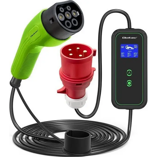 Qoltec Mobile charger for EV cars 2-in-1 Type 2 7kW 230V CEE 3 PIN - Mobile chargersLPE-LAM<<<Charging electric