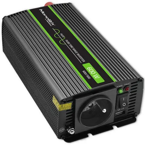 Qoltec Monolith power adapter/inverter Auto/Indoor 600 W Black - ConvertersZSA-PRZ<<<Car power supplyZSA<<<ActionPL