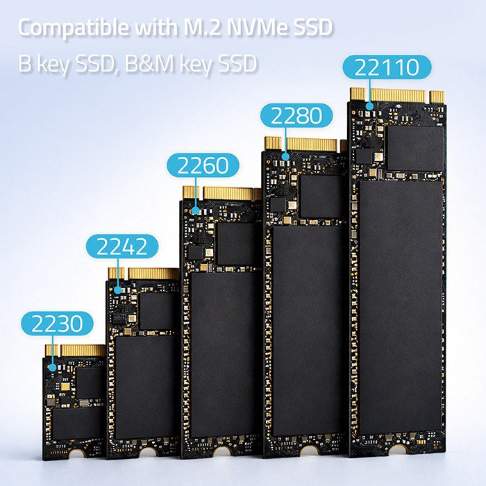 Qoltec 52366 M.2 NVMe SSD Docking Station | PCIe | USB-C | 20 Gb/s | DUAL 2 x 8TB | Offline cloning