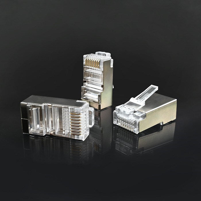 Qoltec 54554 RJ45 modular connector | CAT5e | FTP |Gold-plated contacts | 100 pieces