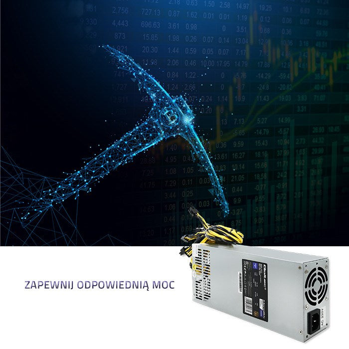 Qoltec 50177 PCI-E power supply Smart 1600W | 80 Plus Gold - Data mining