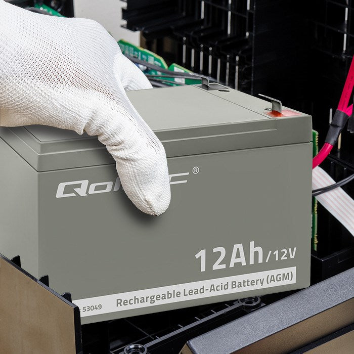 Qoltec 53049 AGM battery | 12V |  12Ah