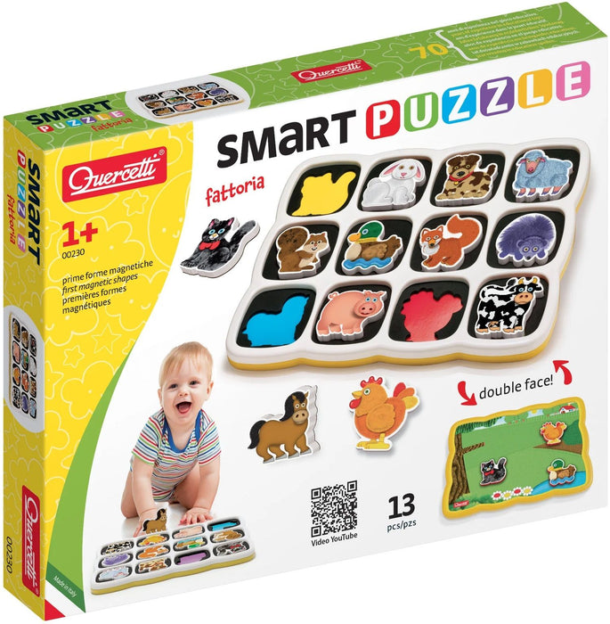 Magnetic children's puzzle Quercetti - Smart, farm animals