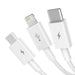 Quick Charge USB to M + L + C Baseus Superior Data 3.5A 1m (White) - Combo Cables<<<USB cables<<<GSM