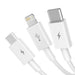 Quick Charge USB to M + L + C Baseus Superior Data 3.5A 1m (White) - Combo Cables<<<USB cables<<<GSM