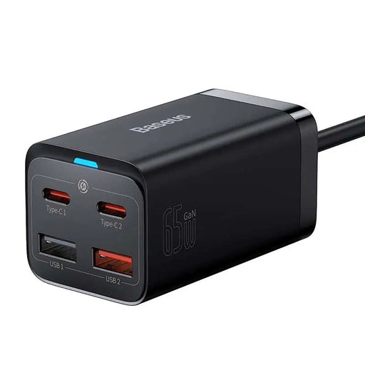 Quick Charger Baseus GaN3 Pro 2x USB-C 2x USB 65W (black) - mains chargers<<<Chargers<<<GSM