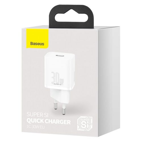 Quick Charger Baseus Super Si 1C 30W (white) - Travel Charger<<<Accessories<<<Основна<<<DunaXML&&&mains