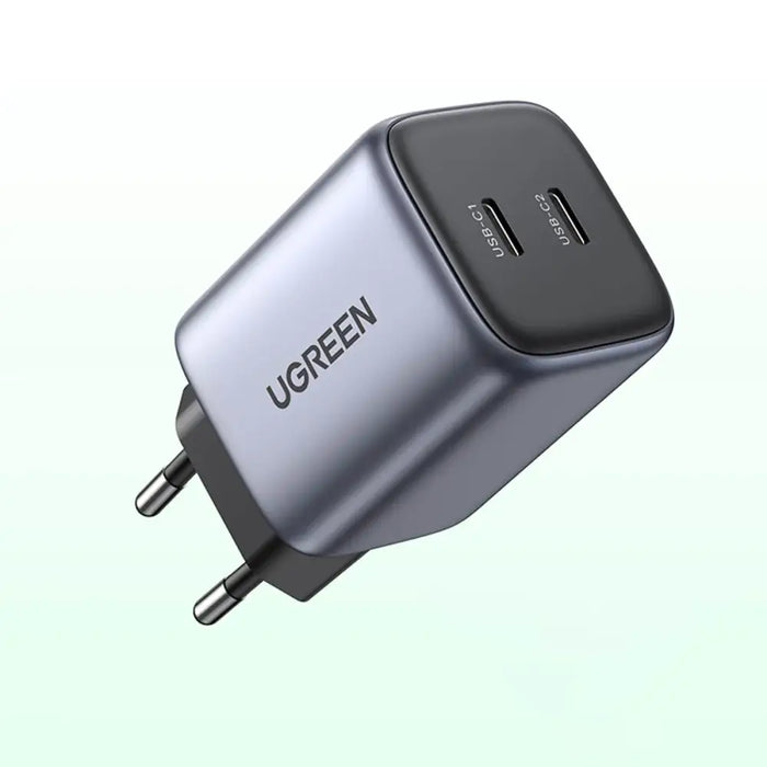 Quick charger GaN 2 x USB-C 45W QC PD Ugreen CD294 - gray - Cell phone USB charger<<<HurtelXML&&&Зарядни