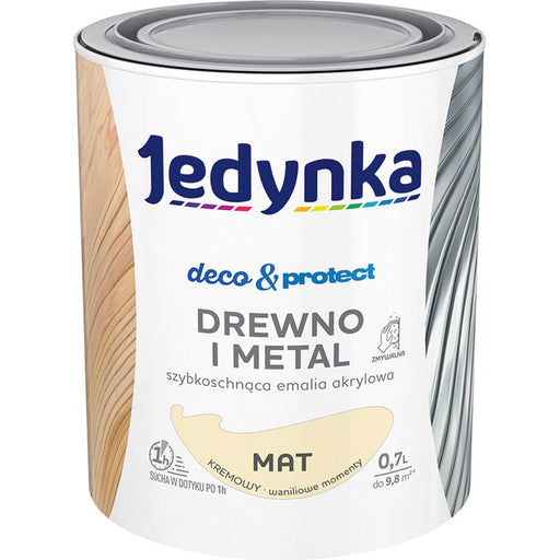 QUICK DRY ACRYLIC ENAMEL LACQUER CREAM MAT 700 ML JEDYNKA - Алкидни и водоразтворими<<<Бои за метал и дърво<<<Бои и