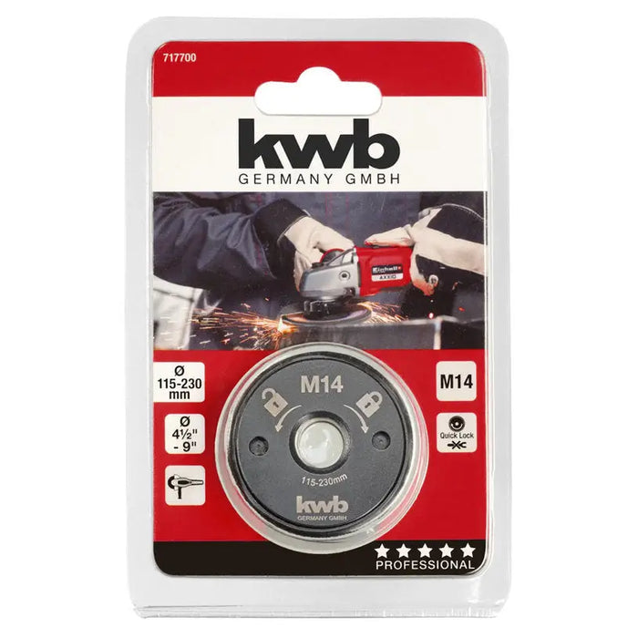 QUICK TIGHTENING NUT FOR ANGLE SLIDE 115-230MM KWB - Аксесоари за ъглошлайфи<<<Консумативи за