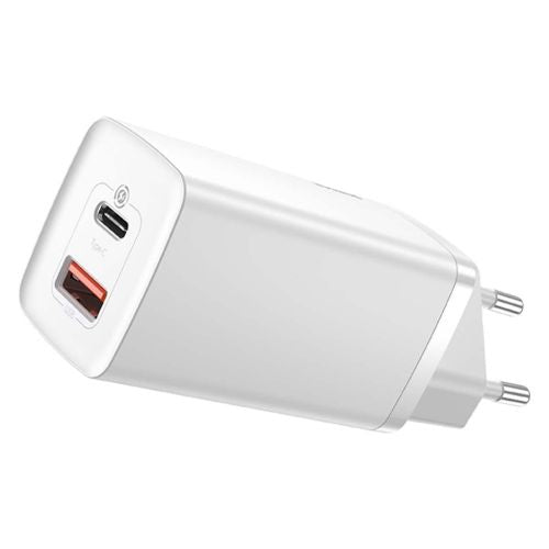 Quick Travel Charger Baseus GaN2 Lite USB + C 65W EU (white) - Travel Charger<<<Accessories<<<Основна<<<DunaXML&&&Cell