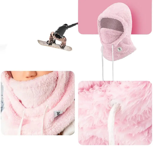 Qunature Arctic Velvet Ski Balaclava Size M - Pink - Sport products<<<HurtelXML