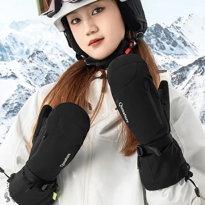 Qunature Full Length Ski Gloves Size M - Black - Sport products<<<HurtelXML