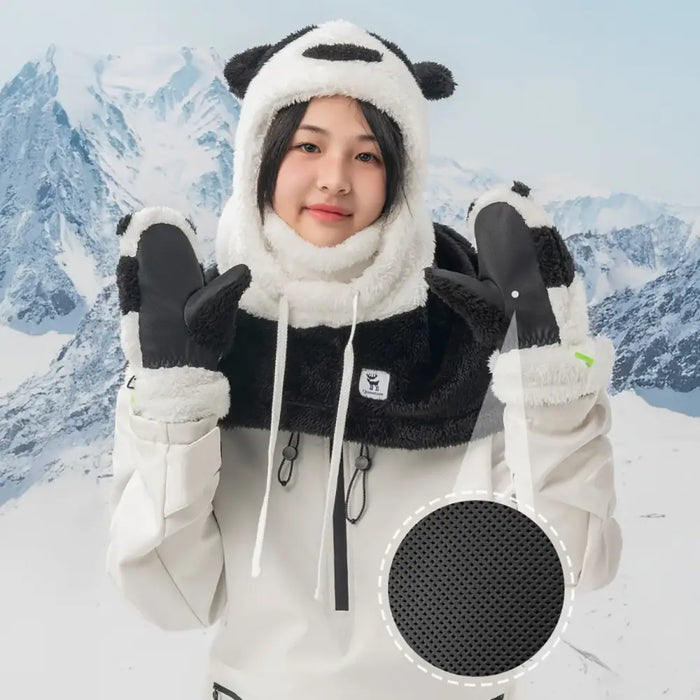 Qunature Panda Ski Gloves for Kids and Adults Size S - Black/White - Sport products<<<HurtelXML