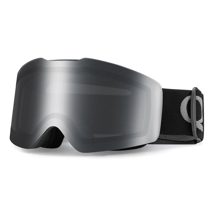 Qunature Black Frameless Ski Goggles - Black