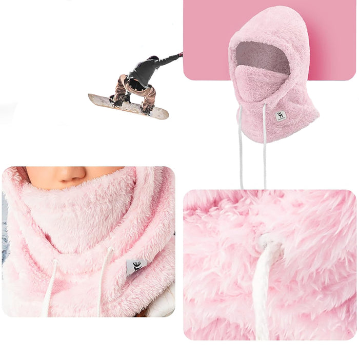 Qunature Arctic Velvet Ski Balaclava Size L - Pink