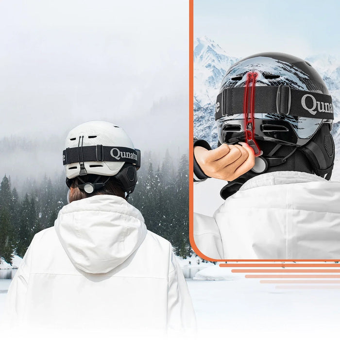 Qunature 10130003002 Ski Helmet with Earmuffs for Snowboard 54-58 cm - White