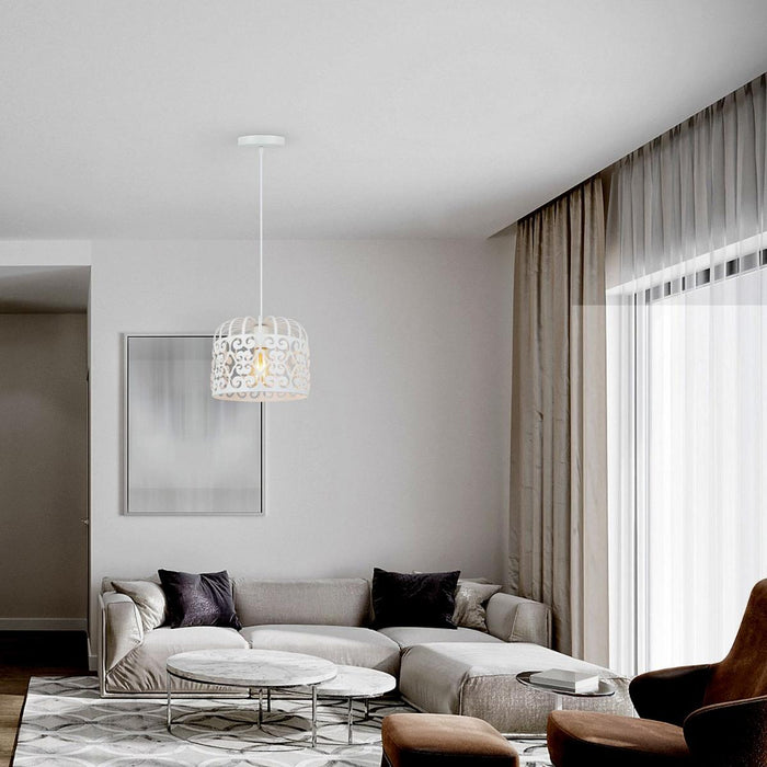 ALESSANDRA PENDANT E27 1X60W WHITE MAT