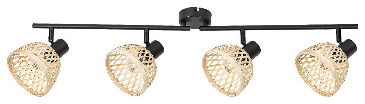 SPOT RATTAN E14 4XMAX15W BLACK