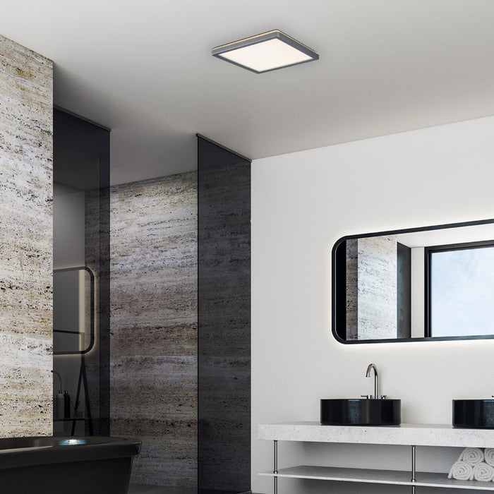 LED CEILING LAMP LAMBERT 15W 25X25 IP44 SILVER