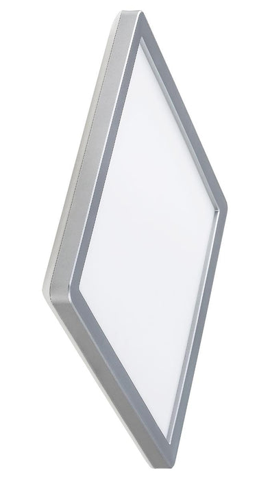 LED CEILING LAMP LAMBERT 15W 25X25 IP44 SILVER