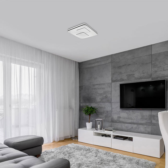 LED CEILING LAMP 40W 4000K 2970LM BLACK RABALUX HECATE