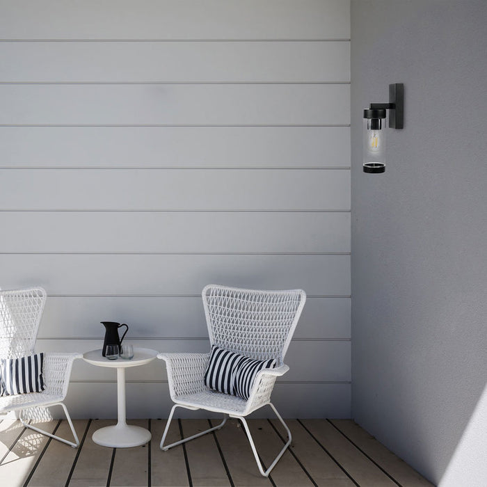 GARDEN WALL LIGHT E27 IP44 BLACK RABALUX KOLTA