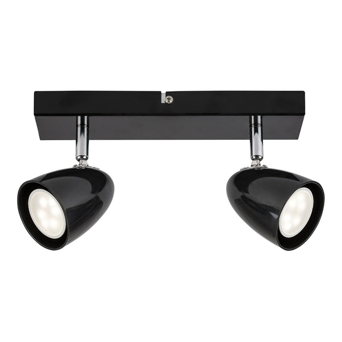 SPOT 2XGU10 BLACK RABALUX PERICO