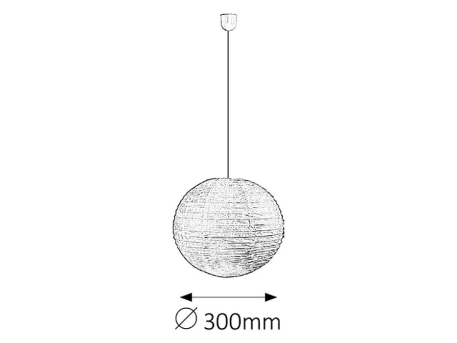 PAPER PENDANT WHITE D30 RICE